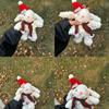 Cartoon Cartoon Plush Keychain Soft Plush Doll Key Ring Cute Christmas Rabbit Pendant  Girls