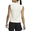 Nike Solid Color Sleeveless High Neck Sports Vest Women tops Ivory FB7631-110