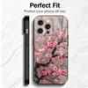 Cherry Blossom Sakura Fashion Soft Phone Case for iPhone 16 16E 17 Air 15 Pro Max 14 Plus 13 Mini 11 12 7 Black Cover Back Shell