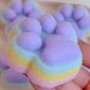 Four Color Fluff Cat Claw Squishy Toys Slow Rebound Soft Pinch Decompression Fidget For Kids Adults Stress Relief Holiday Gift