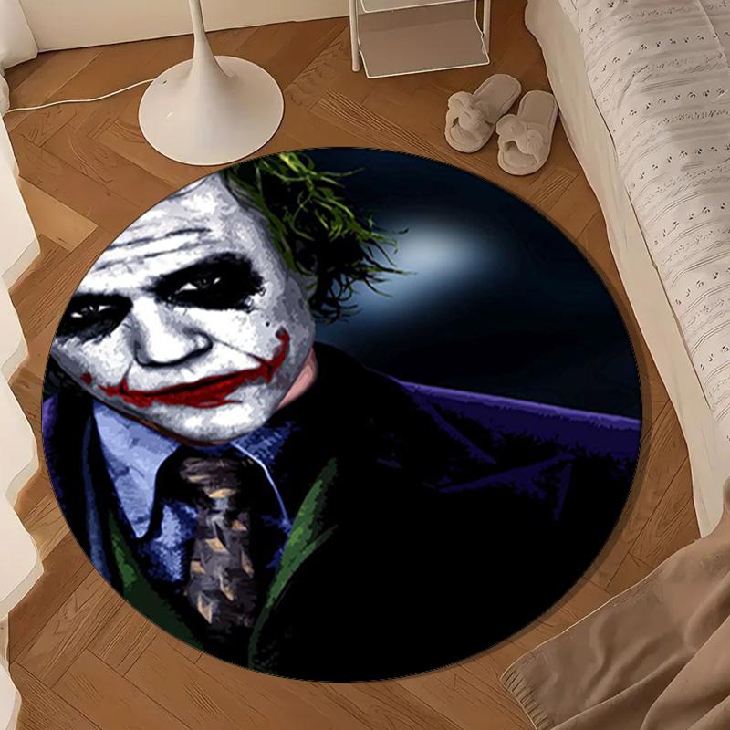 Jo-ker's Masked Faces Round Rug for Livingroom,Bedroom, Palyroom, Chair Rug, Area Rug, Circle Carpet, Large Size Fan Christmas Gift
