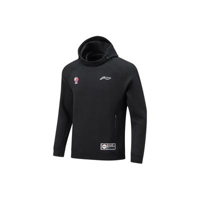Li Ning Seria CBA Profesjonalna Koszykówka Nadruk Logo Ciepła Bluza z Kapturem Pulower Męska bluzy Czarny AWDT865-1