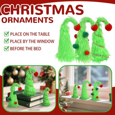 The Plush Crooked-neck Christmas Tree Is A European And American Christmas Party Home Table Decoration Item.