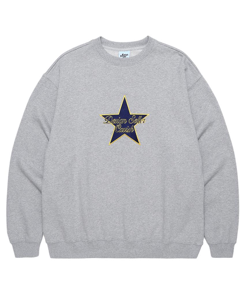 CAVISH Star Logo Emb Sweatshirt Gray(Cv2Cfum462A)