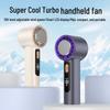 Mini USB Handheld Fan with 100-Speed Digital Display and Cooling Ice Pack