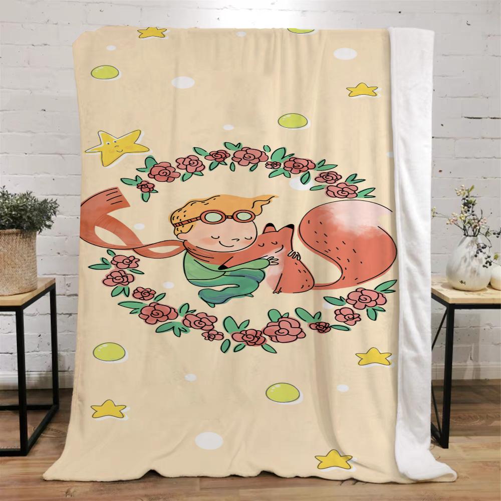 Le Petit Prince Fluffy Soft Blankets & Throws Knee Blanket King Size Luxury Bedding Bed Throw Home and Decoration Knitted Plaid