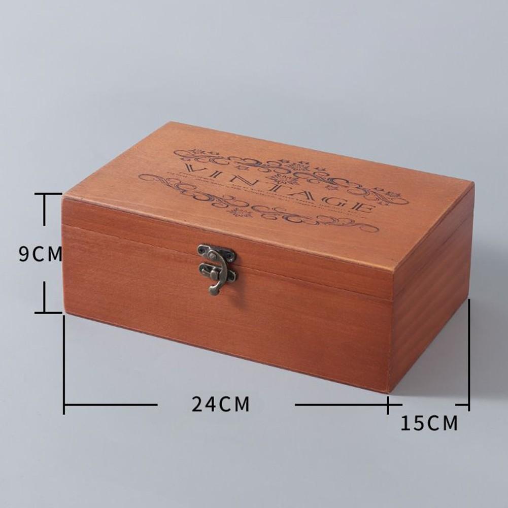 Handmade Storage Box S/M/L Vintage Wood Color Wooden