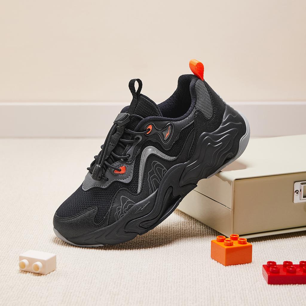 Hongxing Erke Kids Kunlun 3 Creek Trekking Drawstring Versatile Fashion Anti-Kick Lightweight Shock Absorption Low-Top Casual Shoes 65125302022-004