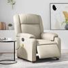 VidaXL Electric Reclining Massage Armchair Cream Faux Leather 3205144