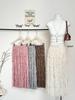 2026 Spring/Summer European & American Elastic Waist Tassel Layered Slimming Draped Pleated Skirt