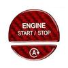 Push Start Button Sticker Trim , Carbon Fiber Look Cover with Adhesive Fit Car Interior Engine Start Stop Button Cover