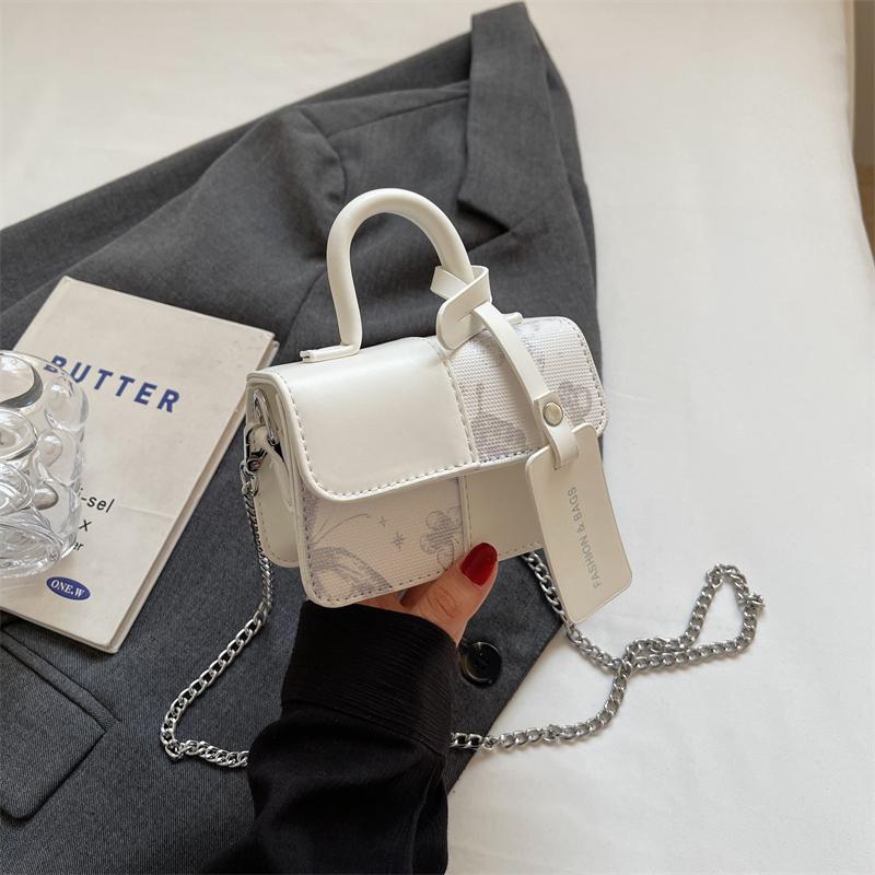 Contrast Color Women Crossbody Bags Women Fashion Bufferfly Printed Small Square Bag  Trendy Lady Handbag