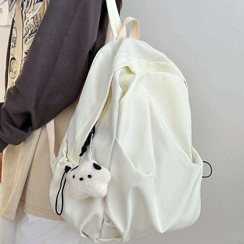 Large Capacity Korean Style Backpack Simple & Casual Dual-shoulder Bag for Travel & Daily Use