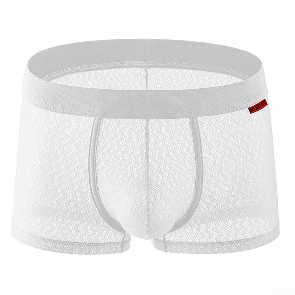 Middle Elasticity Men Underwear Middle Waist Nylon Panties
