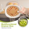 Kitchen Draining Bowl Vegetable Washing Basket, Fruit Vegetable Washing Sink Soup Basket Berry washer, Food strainer cut fruit colander