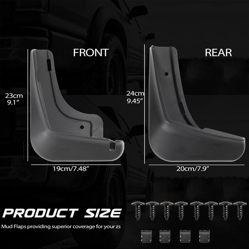 Set of 4 For MG ZS MK2 PRO 2024 2025 2026 Hybrid Petrol Mud Flaps Splash Guard Mudguard Fender Cover Front Rear