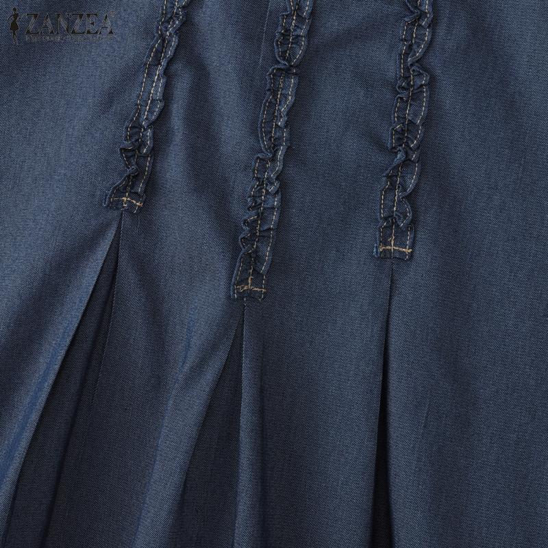 ZANZEA Lässige Bluse mit Rundhalsausschnitt und kurzen Ärmeln für Damen