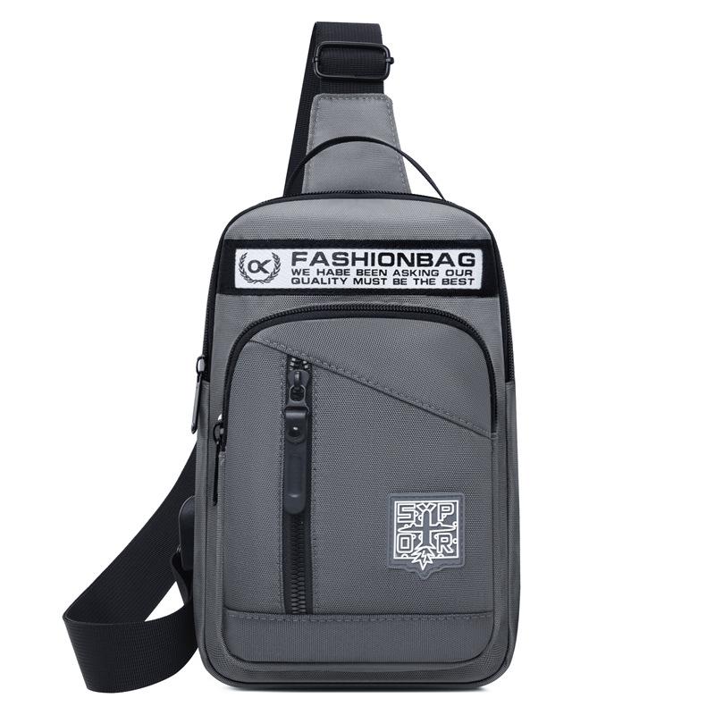 Breast Bag Men's New Lightweight and Trendy Oxford Cloth Shoulder Backpack Outdoor Sports and Leisure Fashion High-end Messenger Bag
