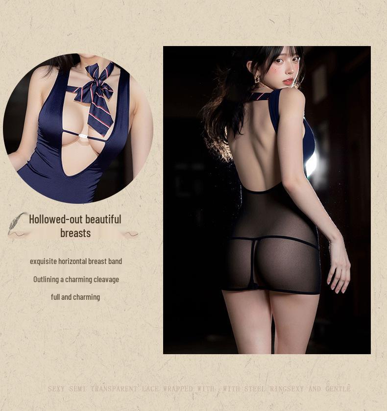 Flirty Dessous Pure Desire Flugbegleiterin Uniform Nachtwäsche Set