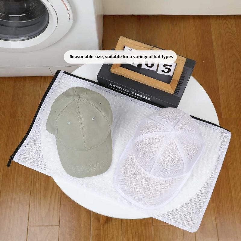 Hat Washing Protection Bag Portable Anti Deformation Baseball Cap Cleaning Pouch Soft Mesh Storage for Home