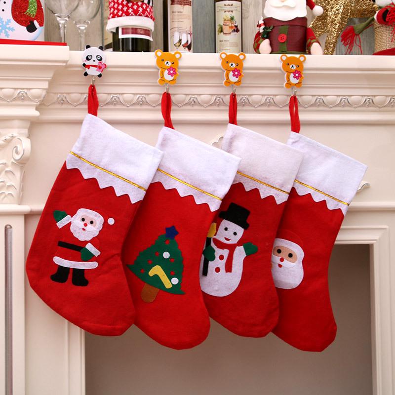 Large Christmas Stockings Gift Decals