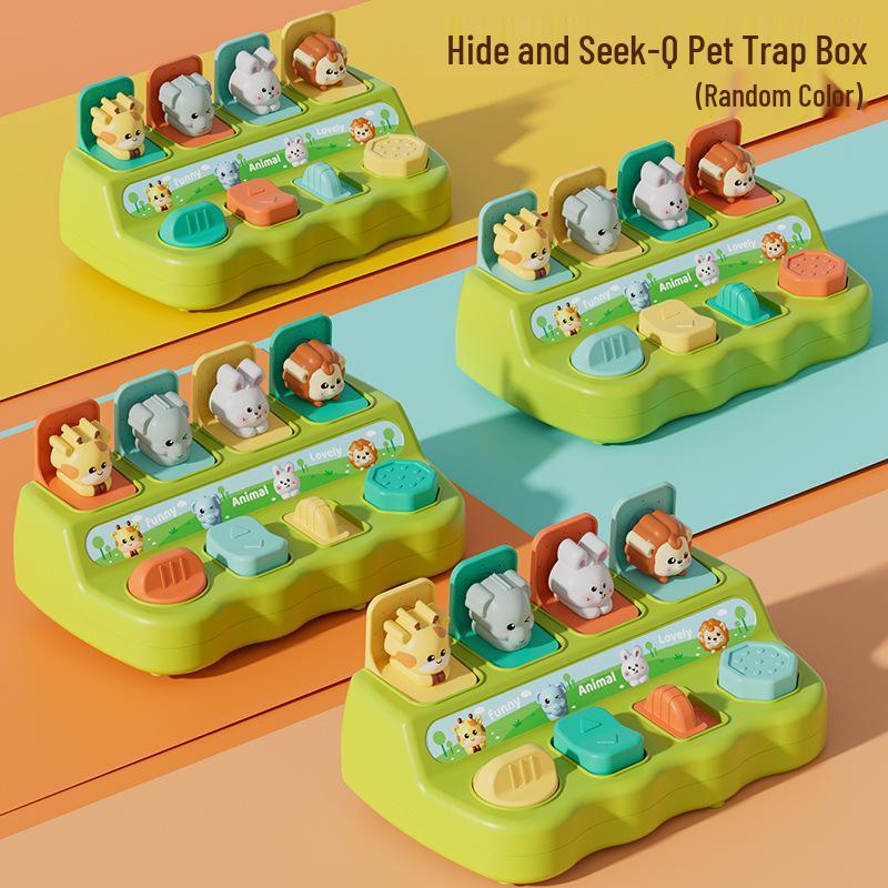 Peek-a-Boo Switch Box: Educational Cause and Effect Toy for Kids Aged 3-6 - Color Recognition Teaching Aid