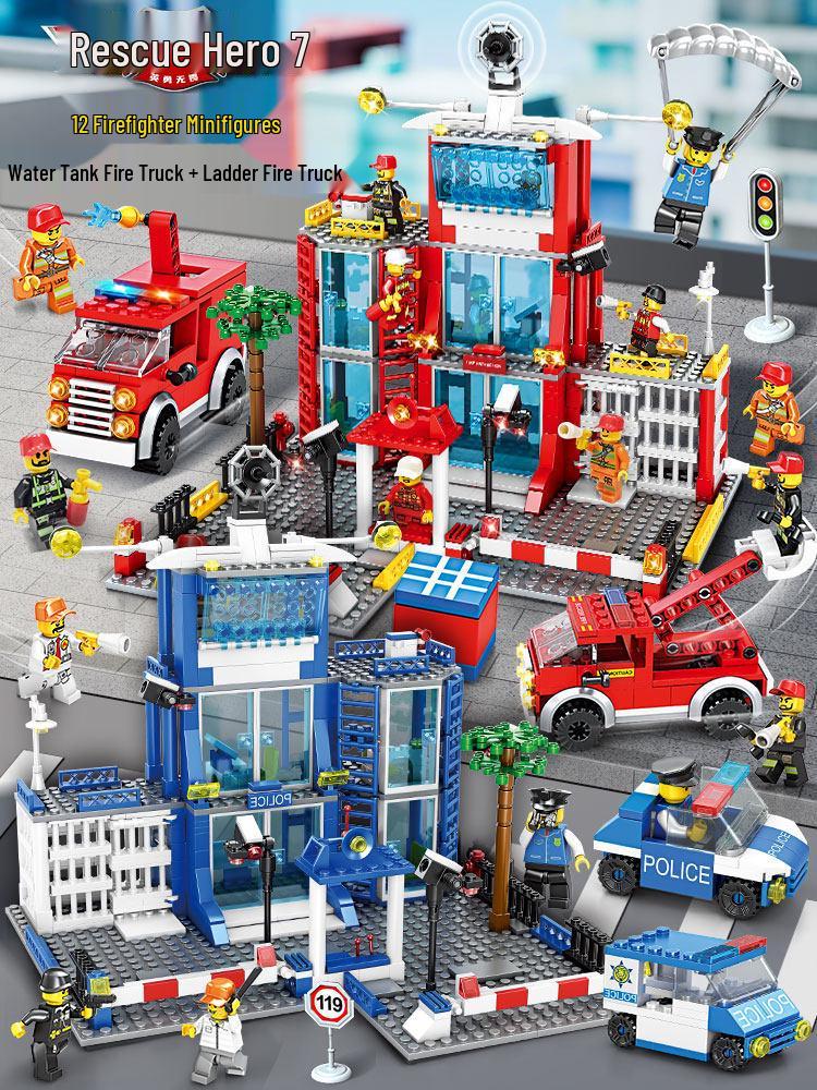 Police Station Building Blocks Toy - Educational Gift for Boys & Girls Ages 6-12 (2026)