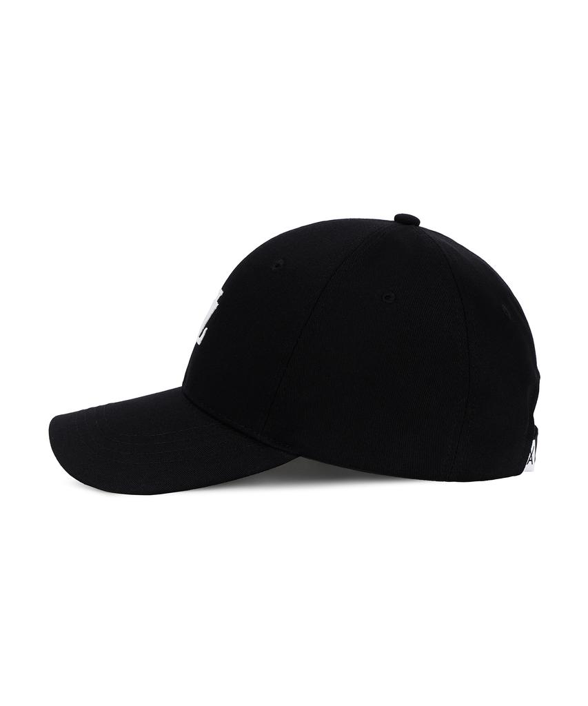 Bajal [Unisex] 3D Monogram Logo Oversized Ball Cap Black