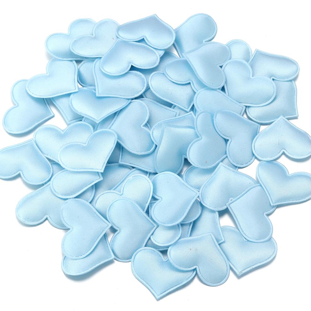 50Pcs/lot Love Shaped Sponge Petals 3D Fabric Clothing Home Decor Cloth Patches for Sewing Party Wedding Decoration Accessories