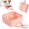 Collapsible Silicone Dog Bowl Portable Foldable Pet Water Food Bowl with Clip for Outdoor Travel Hiking Camping