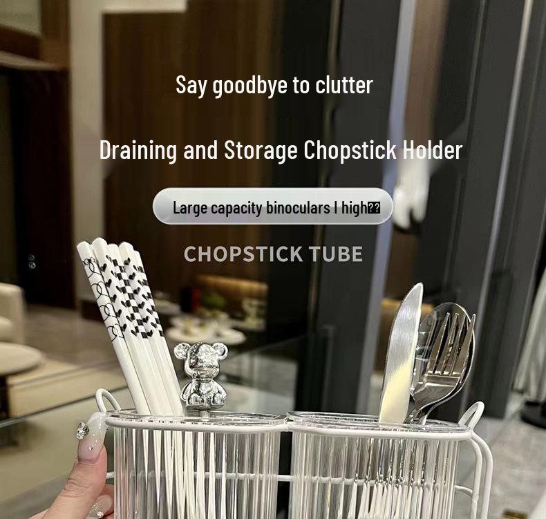 Nordic Luxury Kitchen Utensil Holder - Spoon & Chopstick Storage Rack