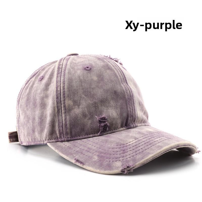 

Vintage Style Cotton Baseball Cap With Sun Protection For Outdoor Activities фіолетовий