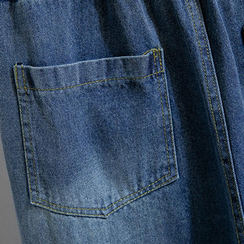 Plus Size 4xl Loose Women Denim Pants Autumn High Waist Casual Jean Pants Female Casual Pocket Women Pants 2025