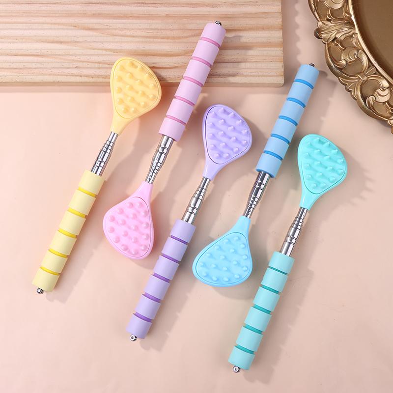 Extendable Cactus Back Scratcher With 2 Size Spikes Retractable One-Hand Itch Stick For Men & Women Portable Point Massage Stick