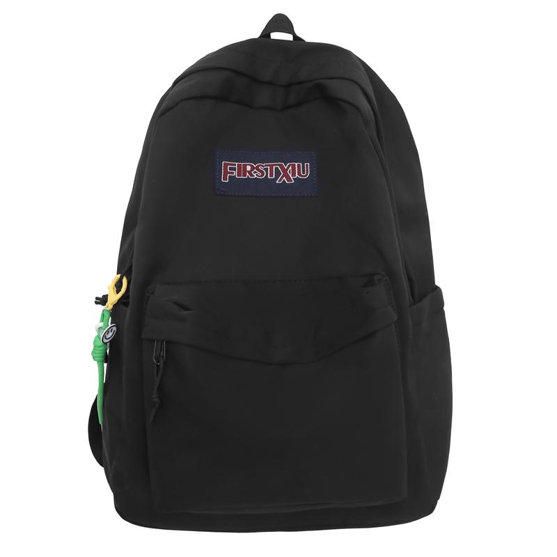 Female Solid Color Backpack Junior Senior High School Student Schoolbag Large Capacity Backpack Girls