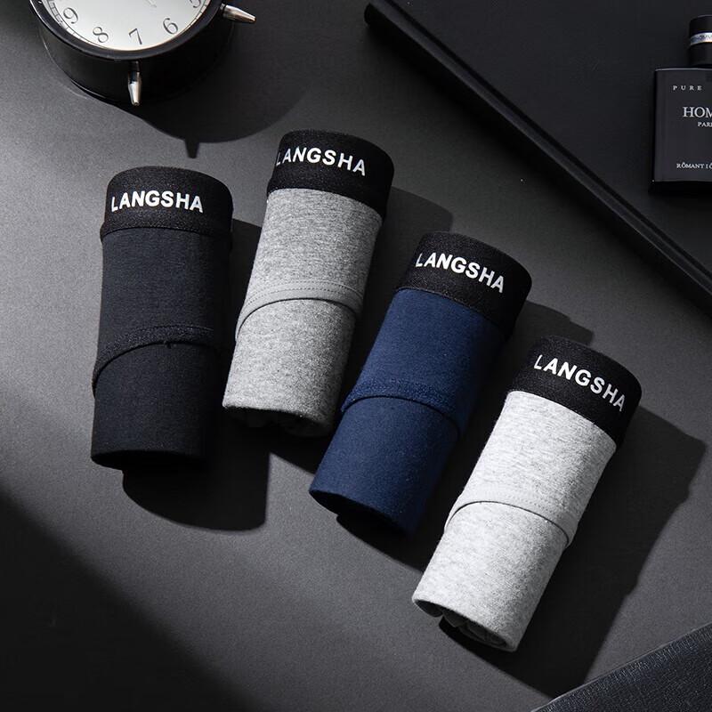 LangSha Men's Cotton Briefs 4-Pack