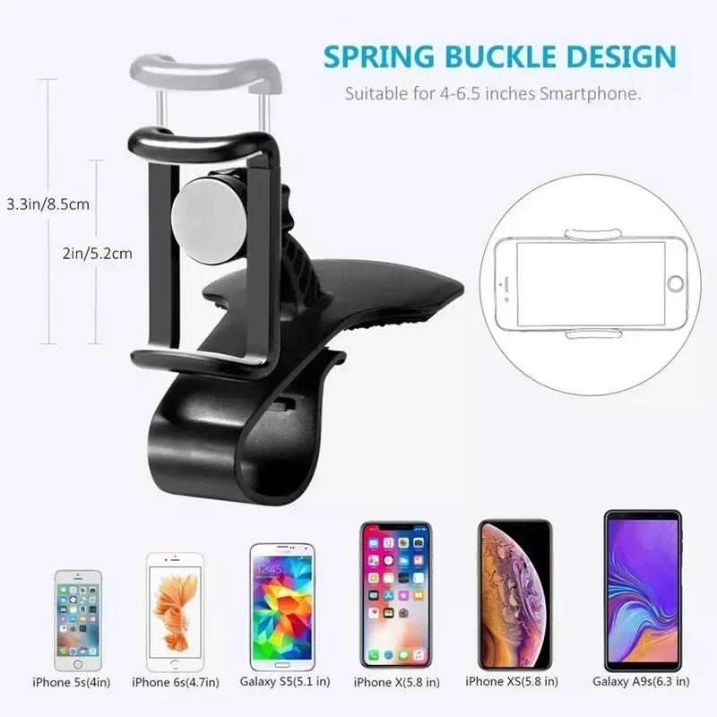 Universal Car Phone Holder Stand Dashboard Car Clip Mount GPS Bracket Car Mobile Phone Support In Car For iPhone Xiaomi Samsung