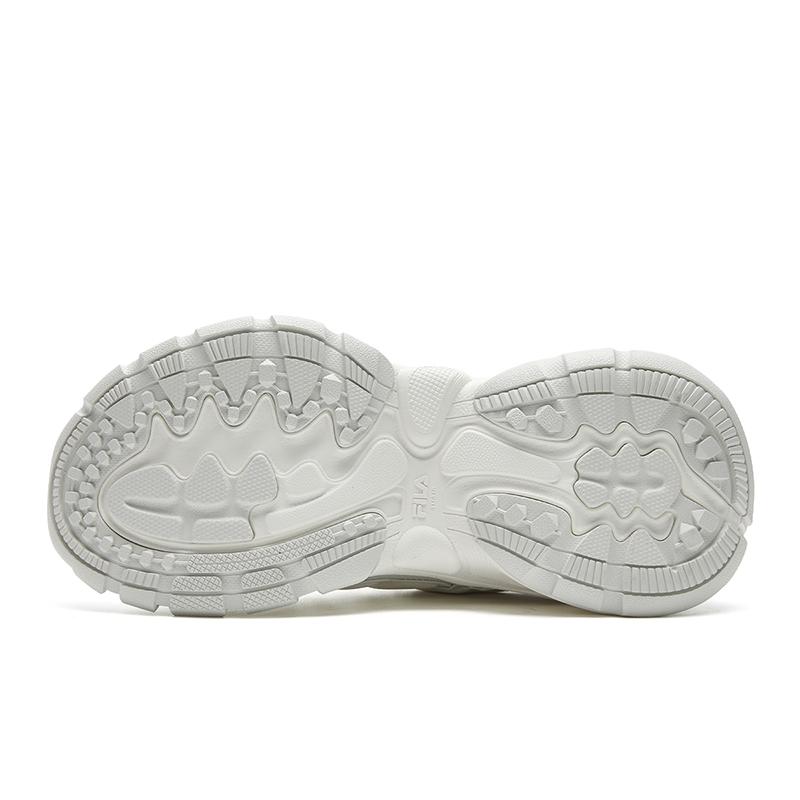 FILA TRUFFLE Cushioning Abrasion Resistant Lightweight Height Increasing Low top Chunky Sneakers Women's White Gold F12W611104FSF