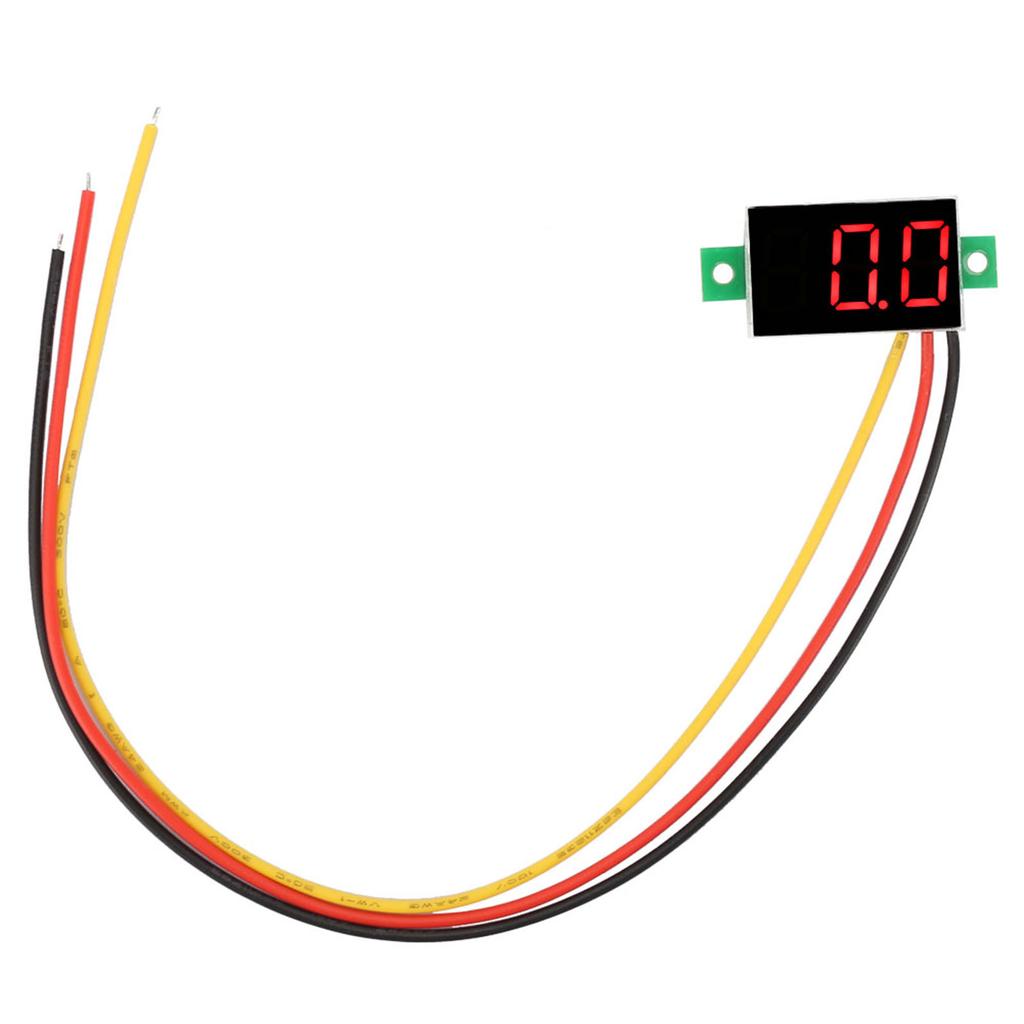 5 pezzi 3 Colori 0,36 Pollici Display Digitale Voltmetro CC Tre Fili LED Voltmetro Monitor di Tensione
