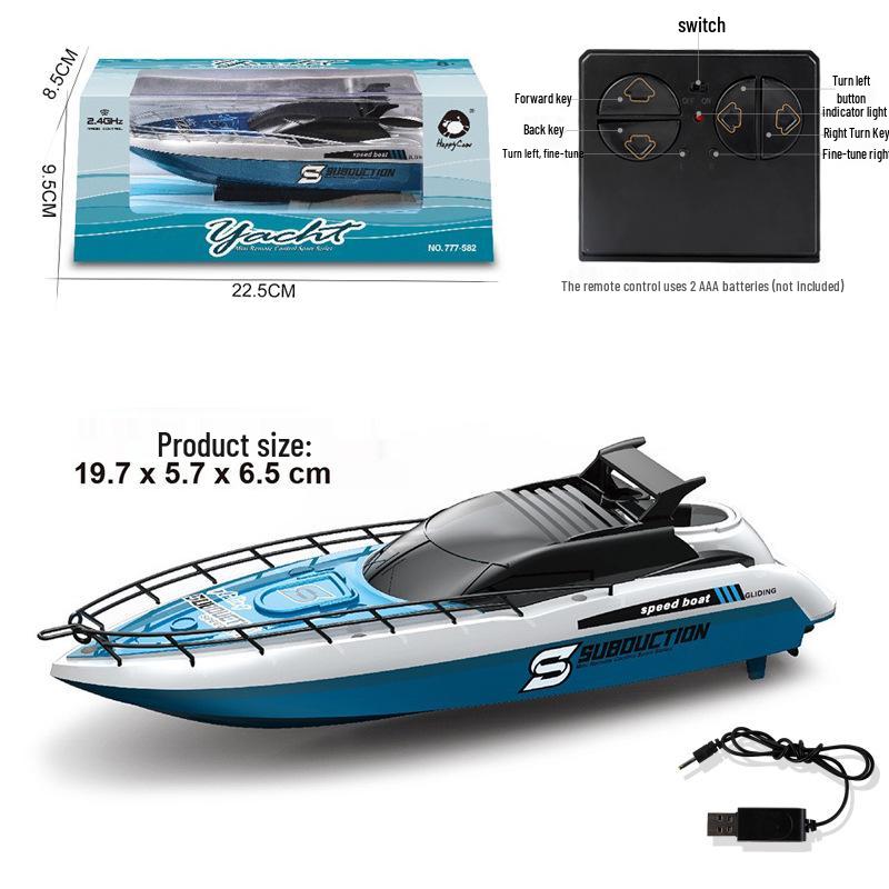 

Mini Precision Waterproof Remote Control Submarine Boat - Kids Electric Speedboat Toy, Aircraft Carrier Model