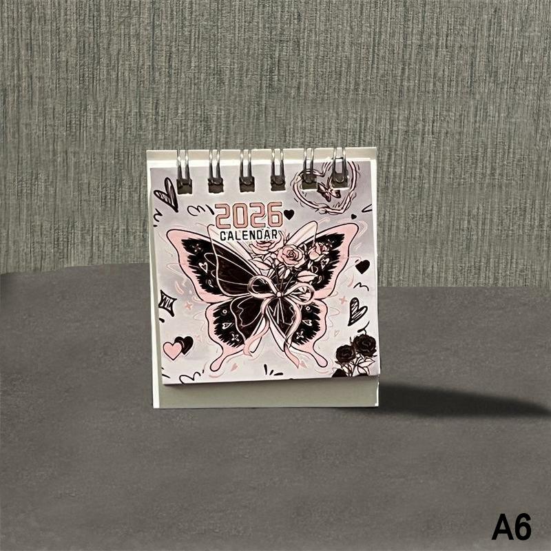 

2026 Міні Настільні Календарі Милий Дизайн Метелика та Коня Паперовий Місячний Планувальник Щоденного Офісного та Особистого Планування Милий Декор для Столу