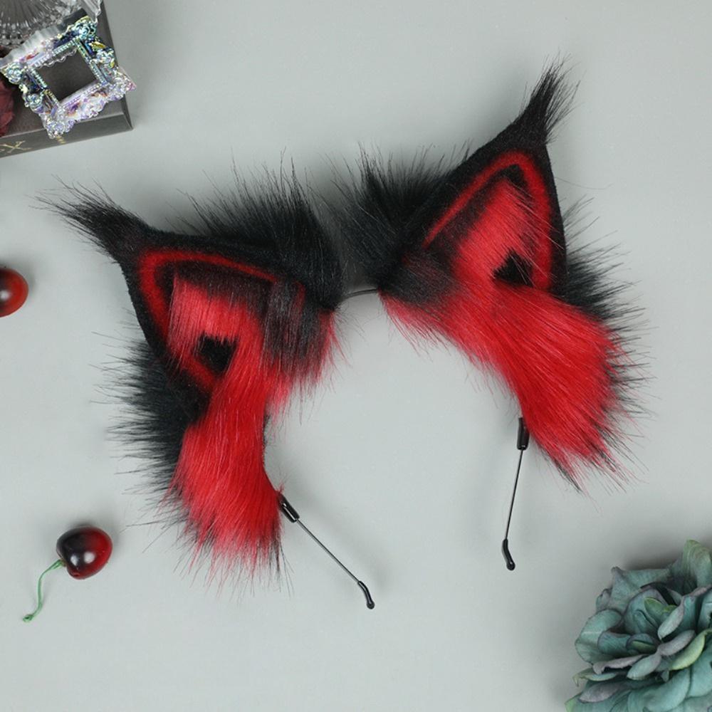 

Качество ручной работы сияет! Реалистичный головной убор с ушками рыси, милый плюшевый аксессуар-ободок для конвенции, косплея