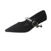 Women's Shoes 2025 Hot Sale Buckle Strap Women's High Heels Fashion String Bead Office and Career Sexy Pointed Toe Heels Women