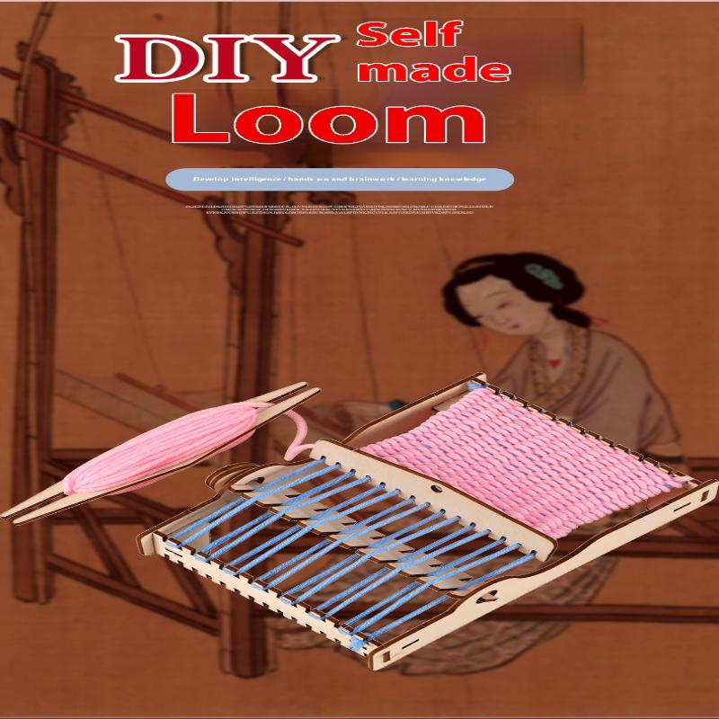 Wooden Weaving Loom Craft Yarn Diy Hand Knitting Machine Kids Educational Toys Woven Tool Handmade For Beginners Kids