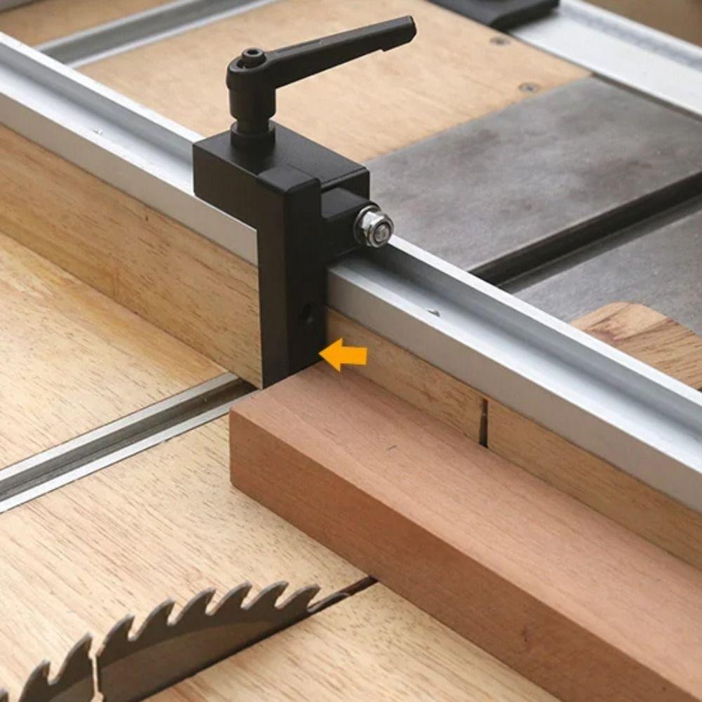 Table Slot Stopper T-Track Sliding Limiter Aluminum Cutting Limiting Block Portable Slide Limiter