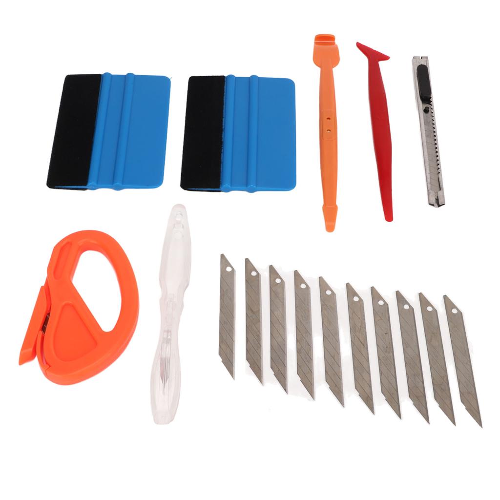 8 Pcs Car Wrap Film Squeegee Scraper Tool Vehicle Glass Protective Wrapping Cutters Installing Tool