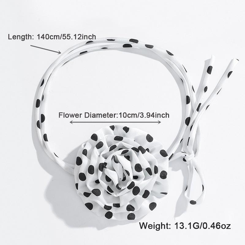 

Kenjie 2024 шифоновое ожерелье-чокер с бантом в горошек для женщин