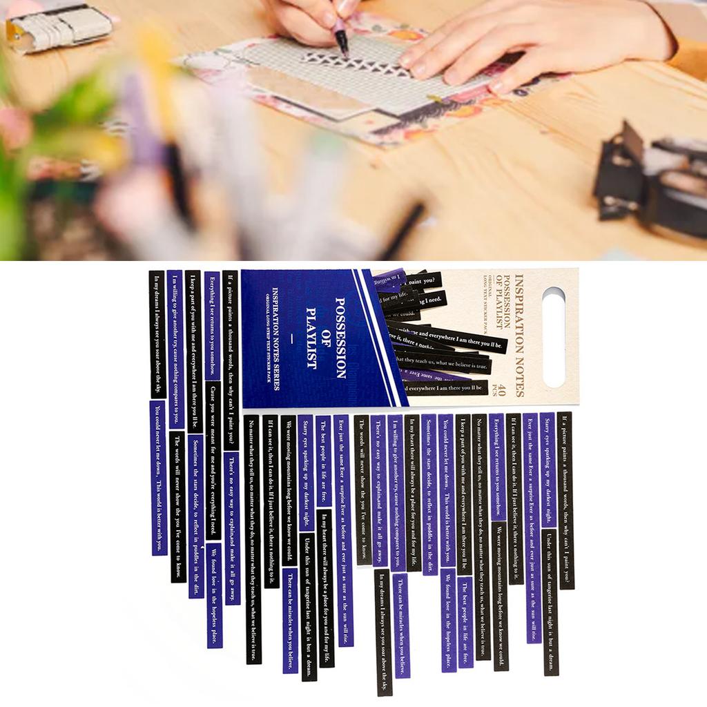 40pcs Retro Typewriter Style Scrapbook Stickers Inspirational Vintage Aesthetic Journaling Stickers for Planner Card