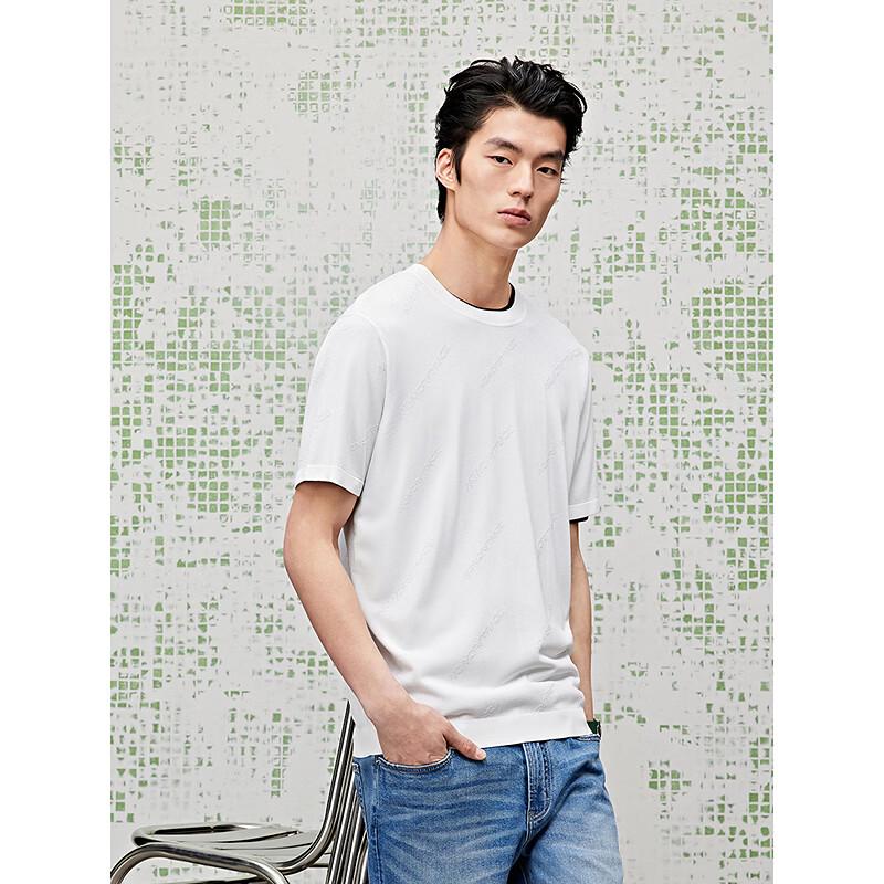 GXG Men's Round Neck Knit Short Sleeve T-Shirt