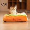 Duurzaam Polyester Huisdierenhuis Hotdog Bed, Verwijderbare Wasbare Mat, Gezellig Pluche Nest Warme Mat Schattig Bed voor Kleine Honden Katten Binnengebruik